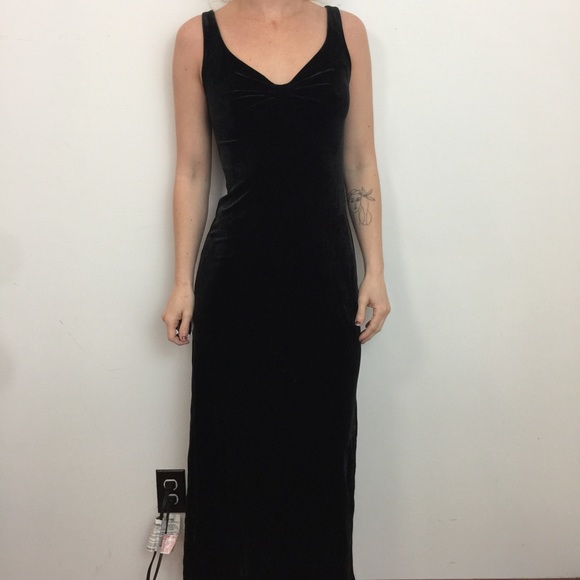 Betsey Johnson Dresses & Skirts - VINTAGE Betsey Johnson Black Velvet Maxi Dress